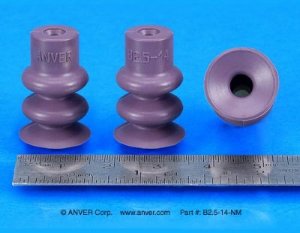2.5 Bellow Vacuum Cups Ø7-Ø25 (High Temp Non Marking) Coval Compatible